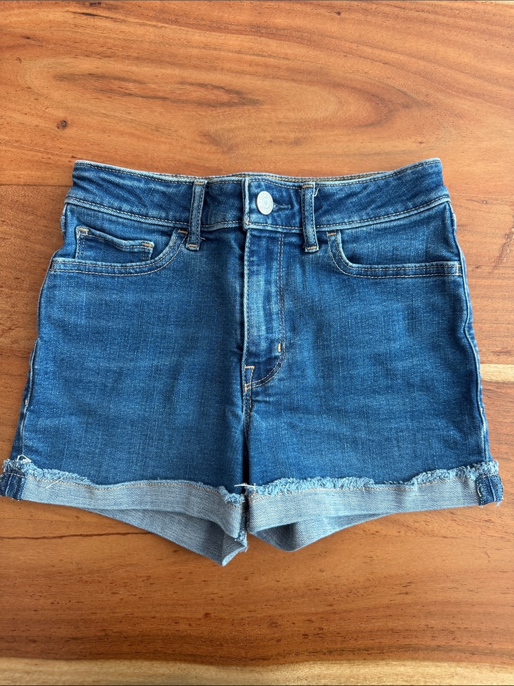 GAP Dark Blue Denim Rolled Hem Shorts